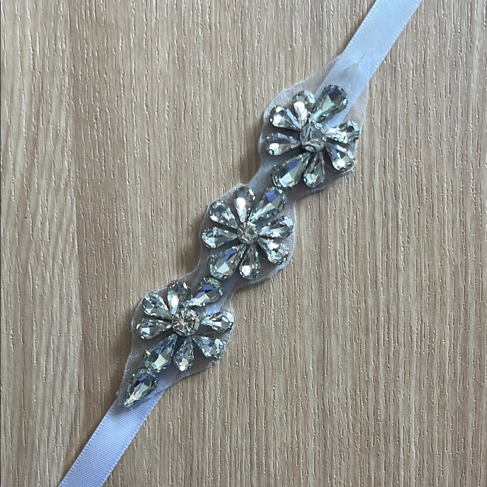 Elegant Silver Crystal Headband/Belt